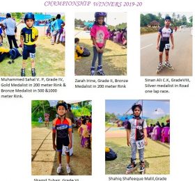 Kannur District Roller Skating Winners 2019-20