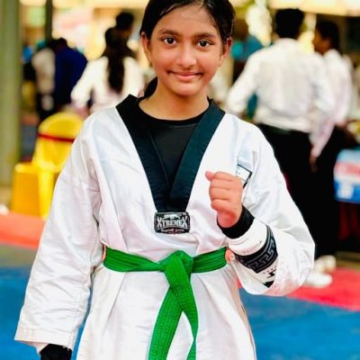 ATHMIKA BIJOY of Grade VI bagged Silver Medal in Kerala State Subjunior (U-47) Taekwondo Championship @ Kanhangad, Kasargod 2024